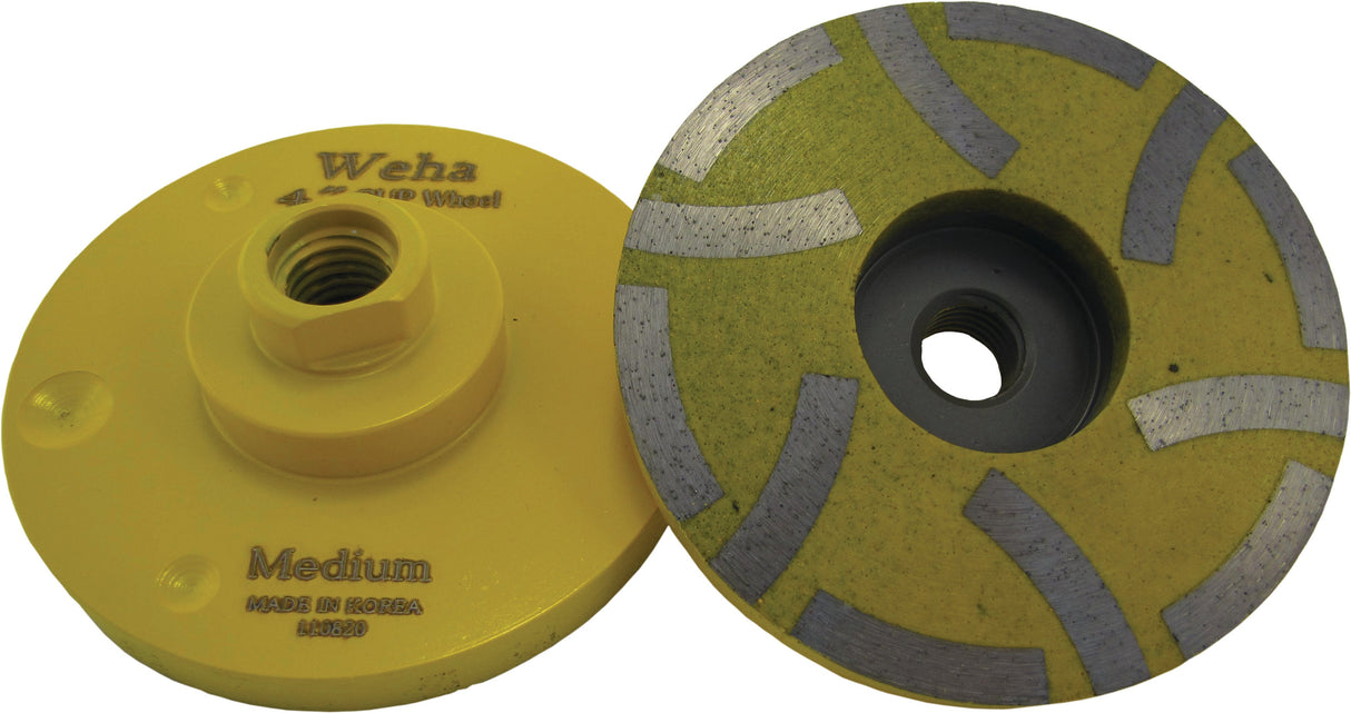 Weha 4" x 5/8"-11 Resin Filled Cupwheels