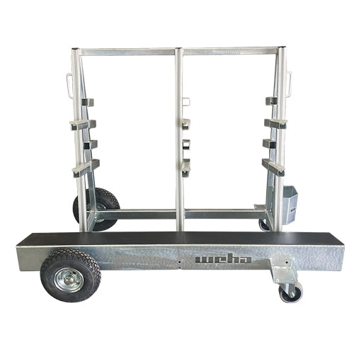 Weha Slab Buggy 1100lb cap for Stone Fabrication - dimensions