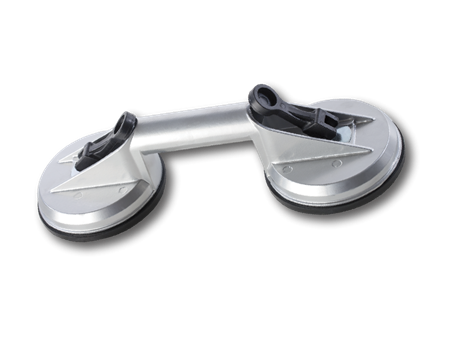 TuffCup Gemini 5" Double Manual Suction Cup – Heavy-Duty Glass, Tile & Stone Lifter