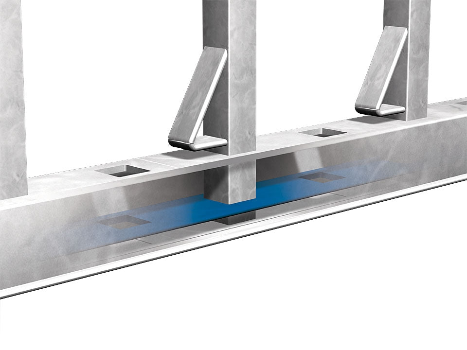 Weha 60 Replacement Poles for Bison Rack for Stone Fabrication Shop - in use