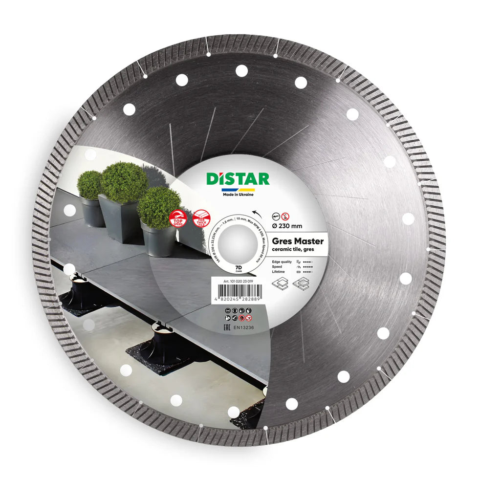 DiStar Gres Master 9" Diamond Blade – High-Performance Cutting for 20mm Porcelain Gres