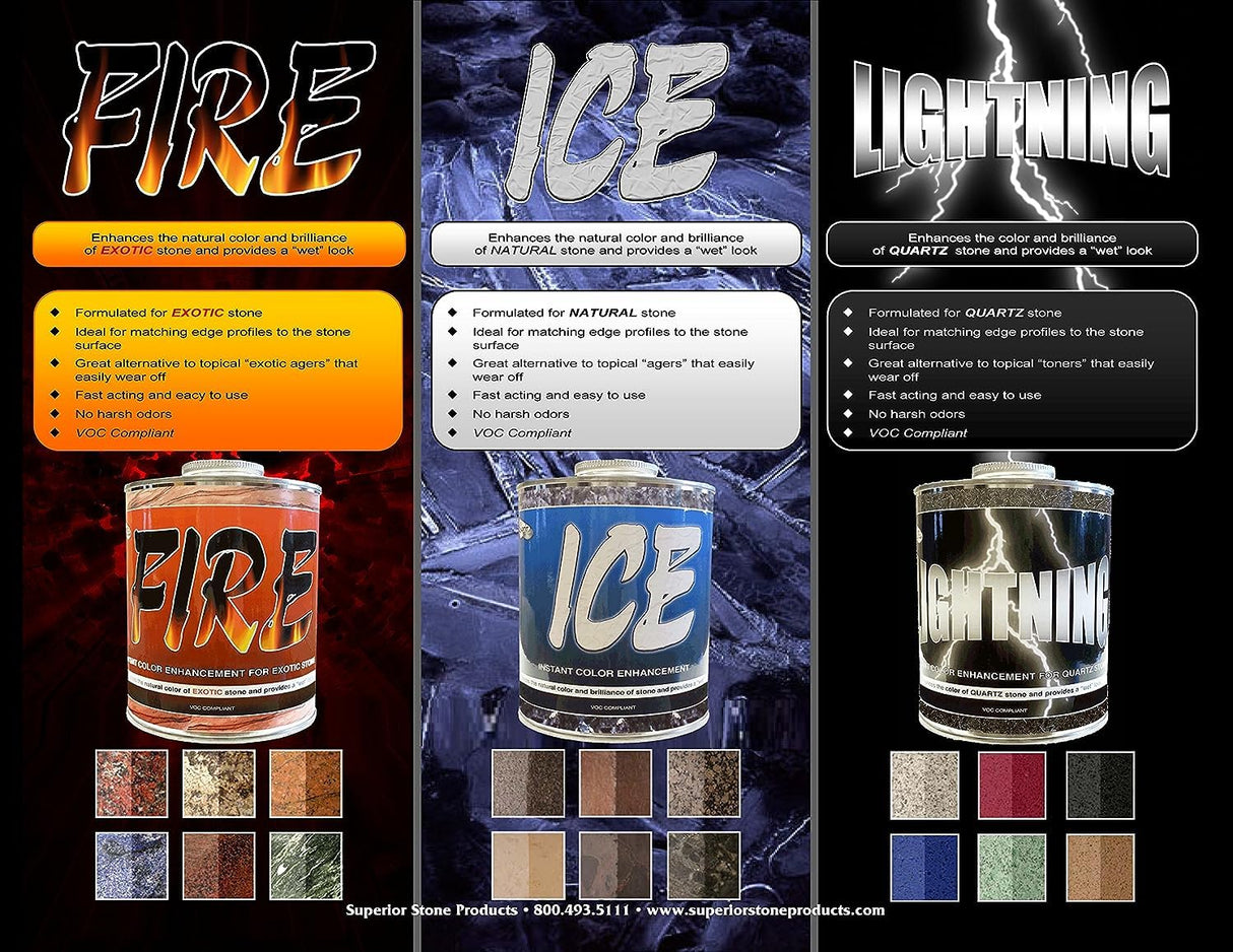 Superior ICE Instant Color Enhancement For NATURAL stone - dimensions