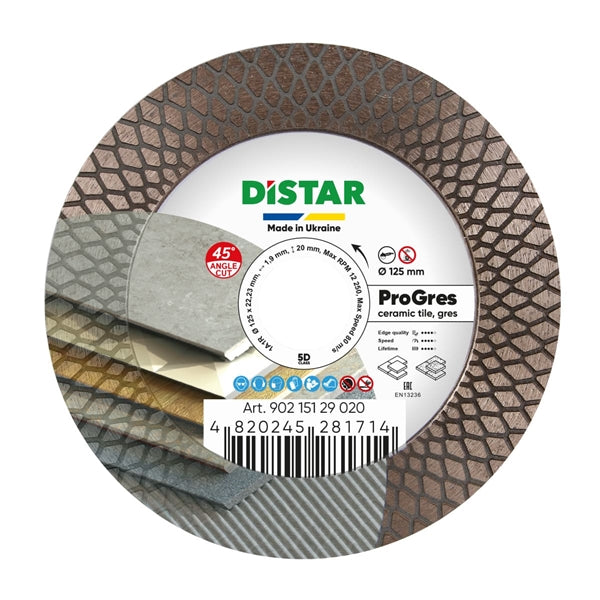 DiStar PRO Gres Diamond Blade 4.5"–5" – Cut & Grind Ceramic and Porcelain Tile with One Tool
