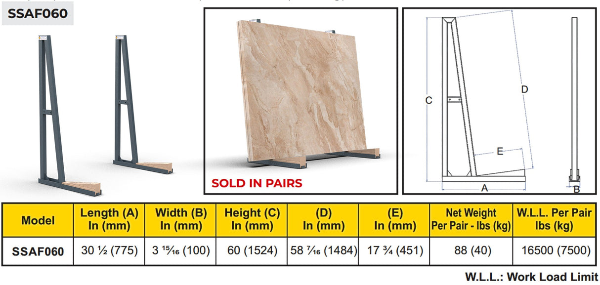 ABACO SINGLE SIDED A-FRAME - SSAF060 — feature