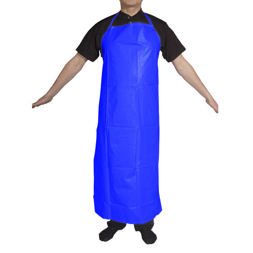 Blue Disposable Apron for Stone Fabrication Shop Use