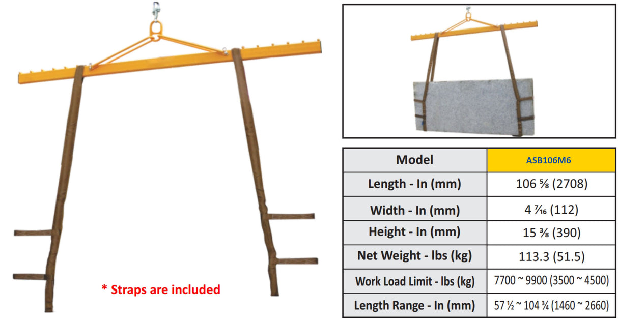 ABACO SPREADER BAR M6 - ASB106M6 — feature