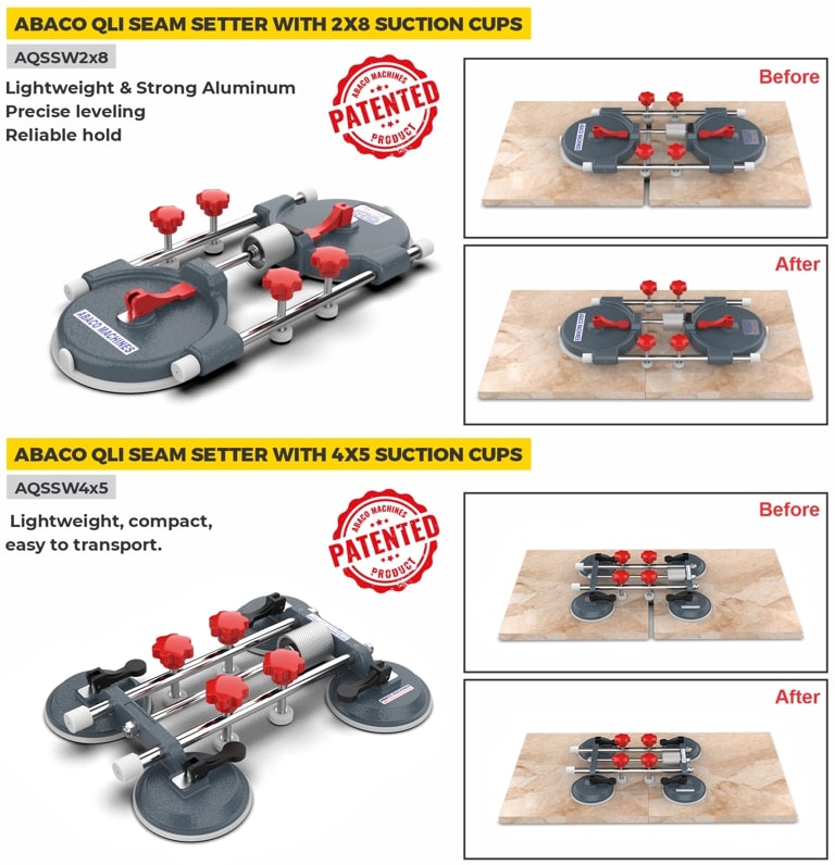 ABACO QLI SEAM SETTER WITH SUCTION CUPS - AQSSW — application