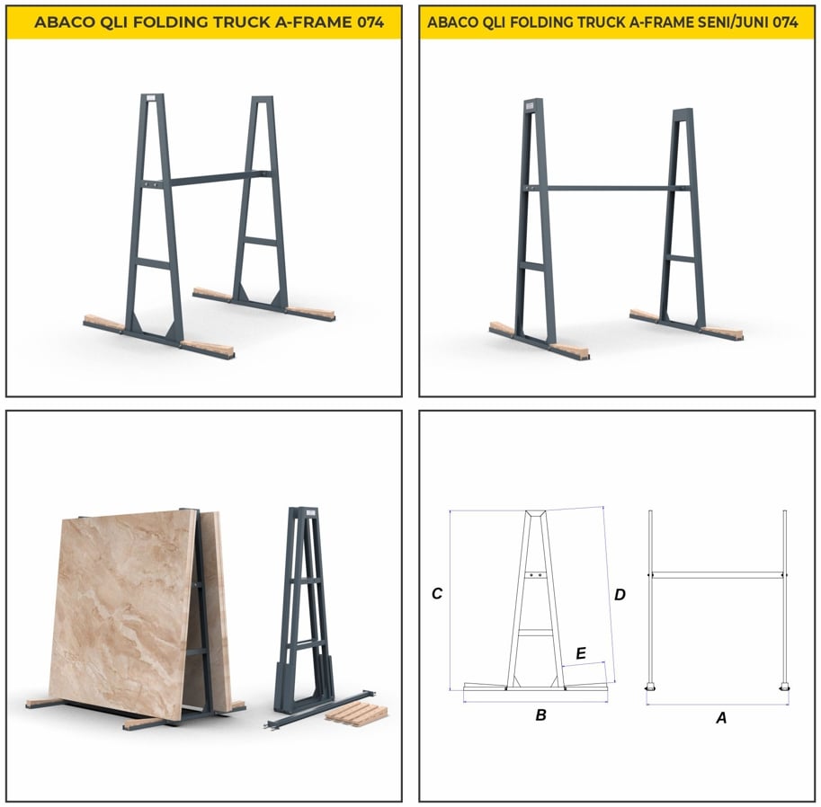 ABACO QLI FOLDING TRUCK A-FRAME 074 - AQFTA074; AQFTAS074; AQFTAJ074 — feature