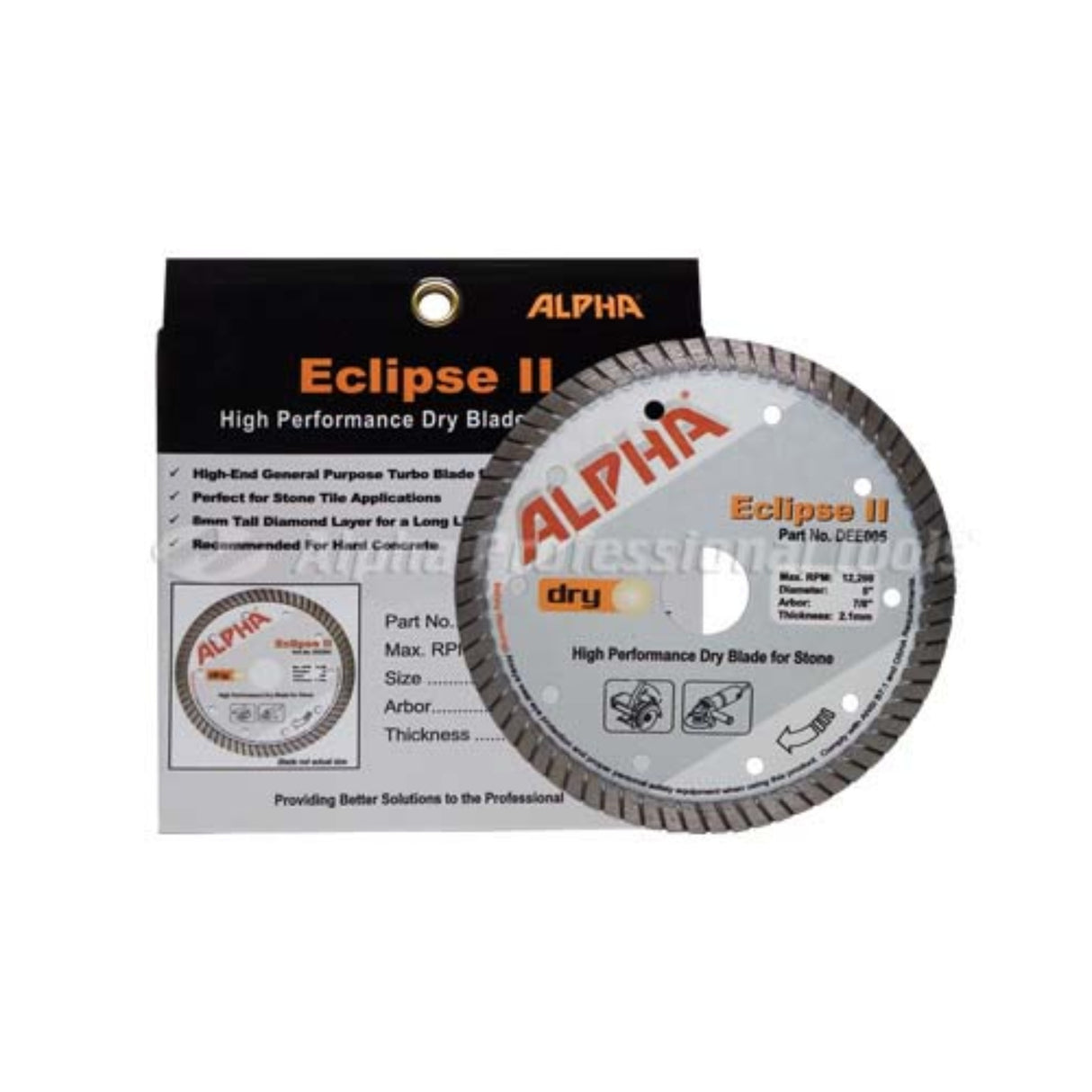 Alpha Eclipse II High Performance Dry Blade for Stone