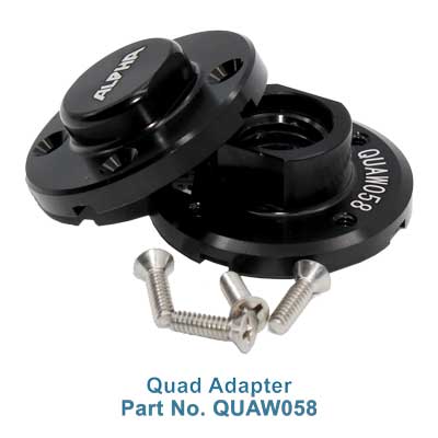 Alpha Professional Tools Quad W Adapter Aluminum 5/8-11 for Grinders