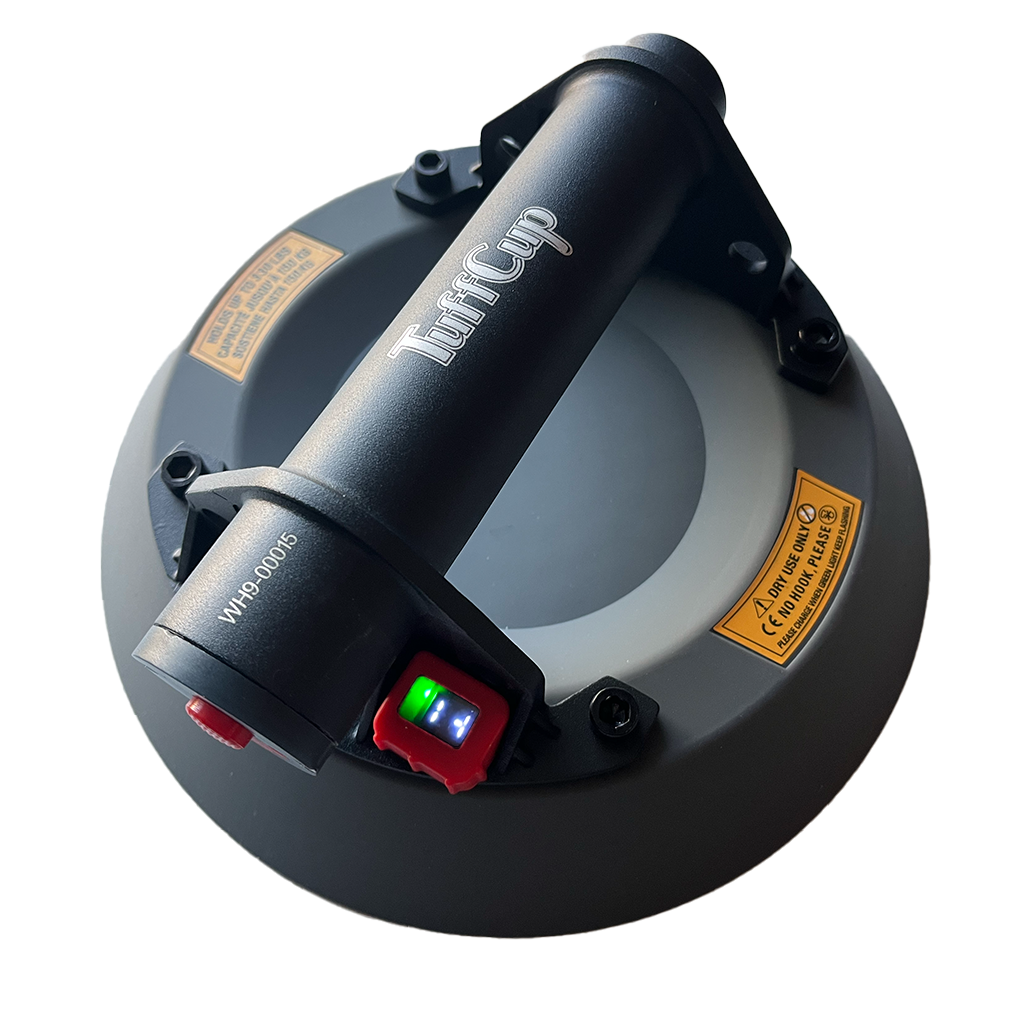 Tenax TuffCup Eos 9" LED Electric Battery Powered Vacuum Cup for Heavy-Duty Lifting