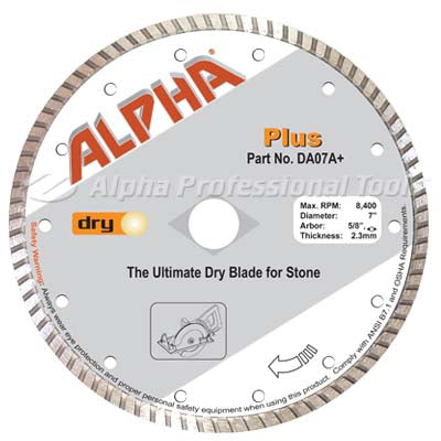 Alpha Professional Tools Plus Dry Diamond Blade