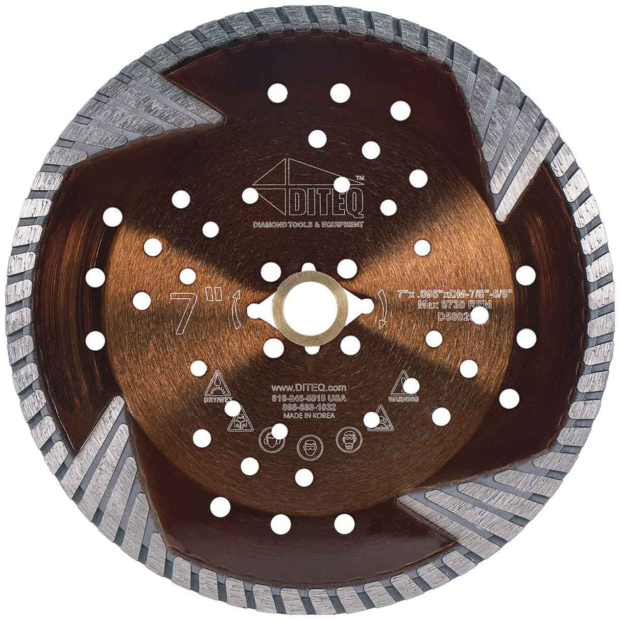 Diteq Stone Fire Segmented Turbo Blades for Masonry Fabrication