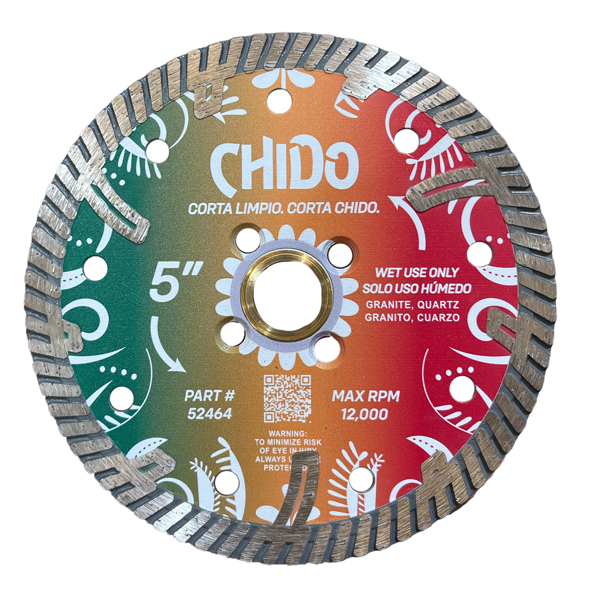 Tenax Chido Drop Segment Turbo Blade 5"-6" for Granite & Marble - Wet Use