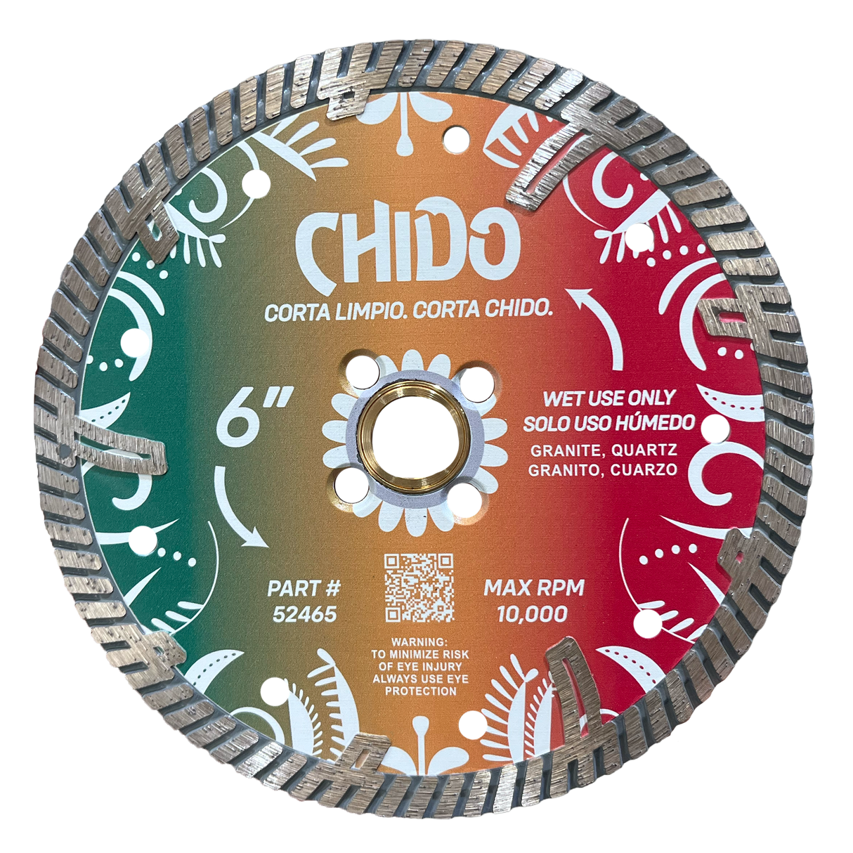 Tenax Chido Drop Segment Turbo Blade 5"-6" for Granite & Marble - Wet Use