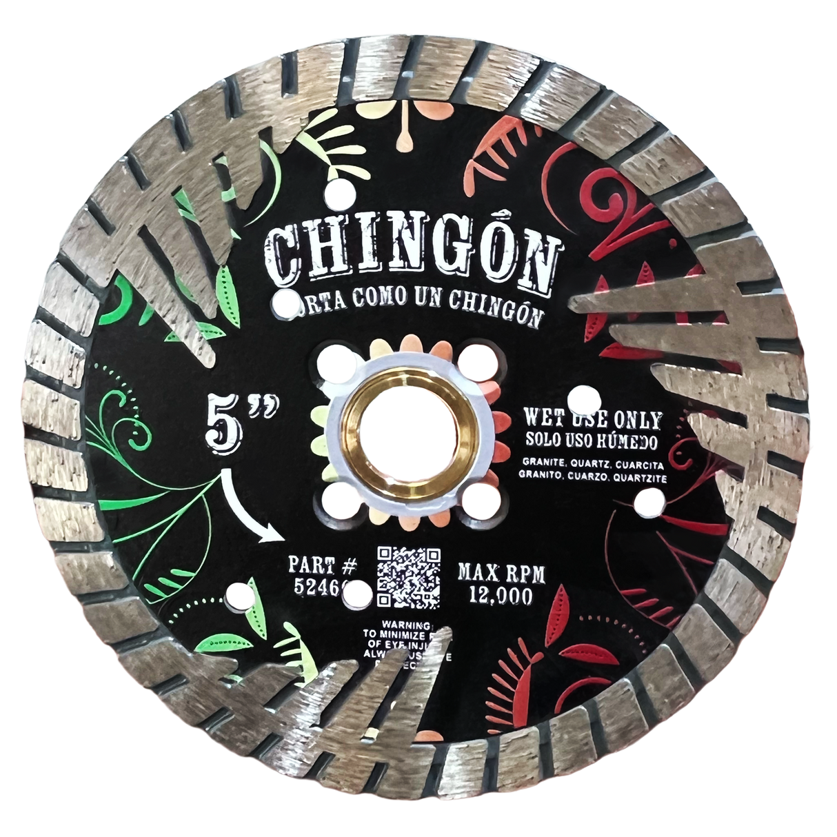 Tenax Chingon Premium Side Diamond Turbo Blade 5"-6" for Granite & Marble - Wet Use