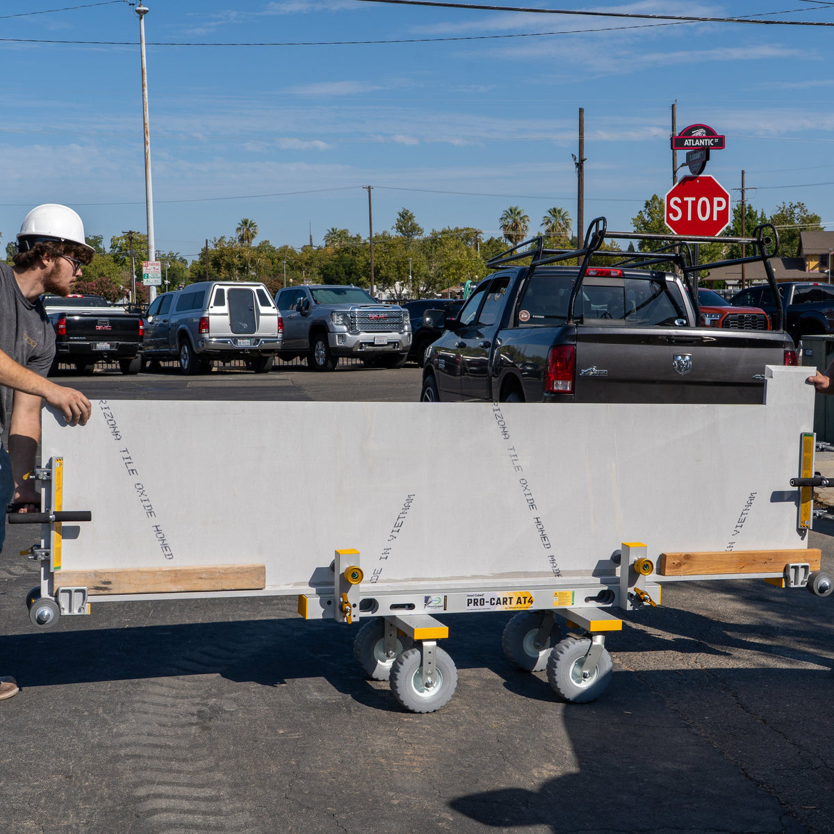 Omni Cubed Pro-Cart AT4 — 1,200 lb All-Terrain Slab Cart with Quick Release Speed Clamp — product image