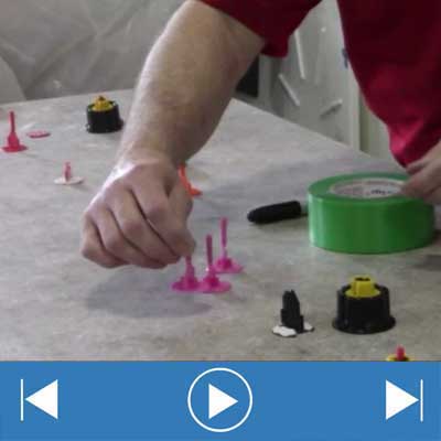 EZ Click Leveling Cap-50pcs Next-Generation Screw-based Tile Leveling System
