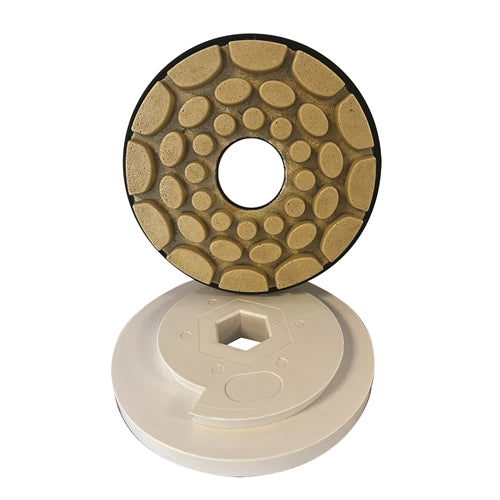 Tenax 5 Auto Edge Inline Polishing Wheel Hook and Loop Connection - dimensions