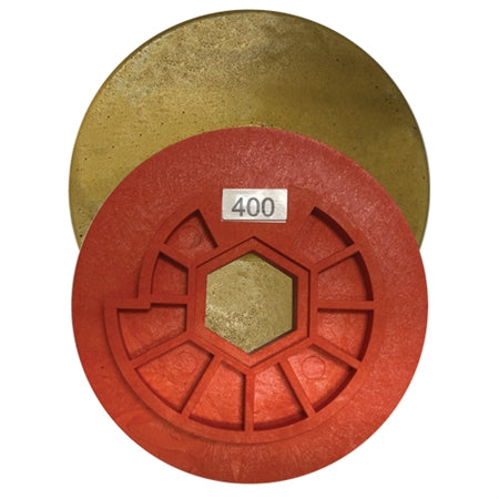 Tenax 5 Snail Lock Automated Edge Full Bullnose Polishing Wheel - side view