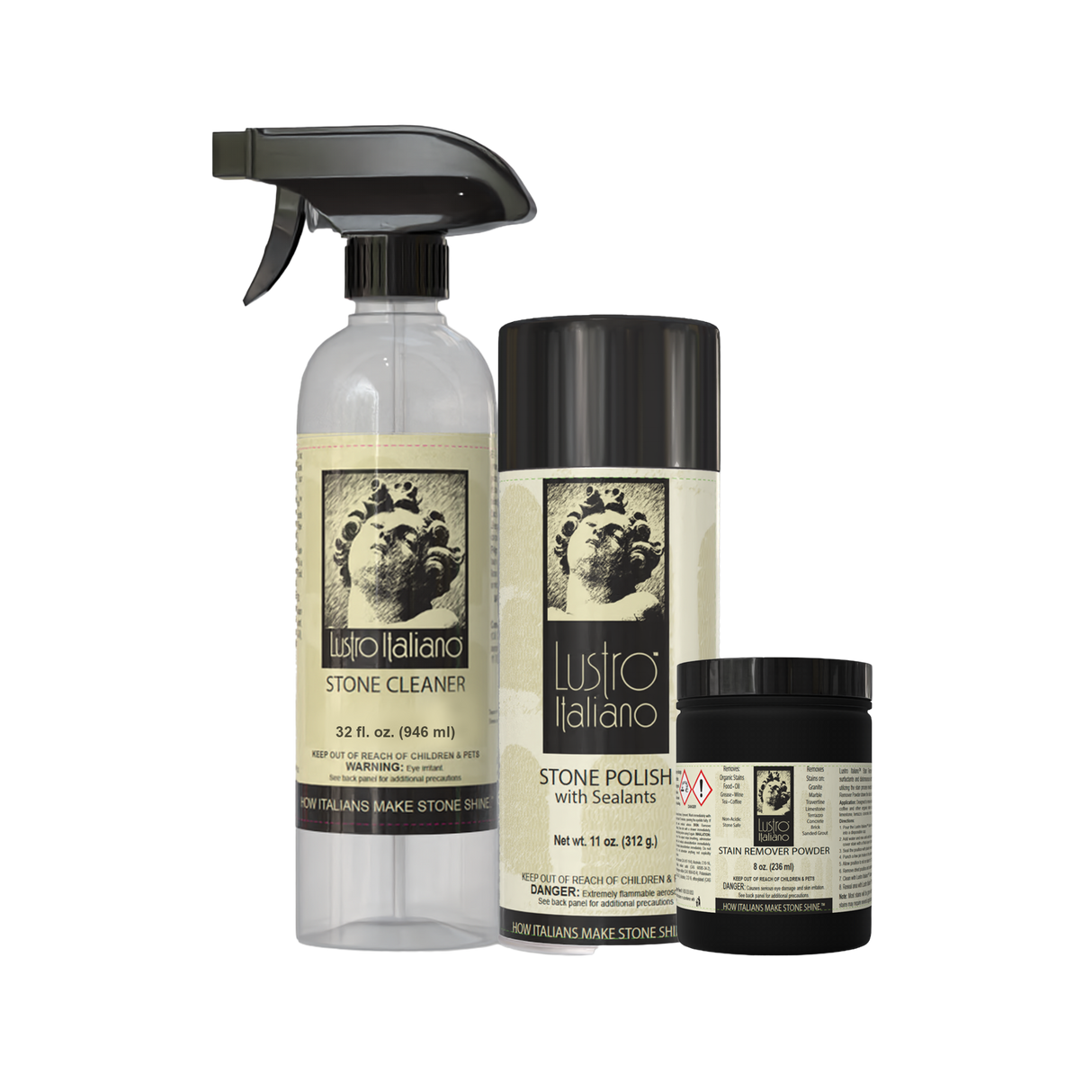 Lustro Italiano Natural Stone Stain & Restore Kit