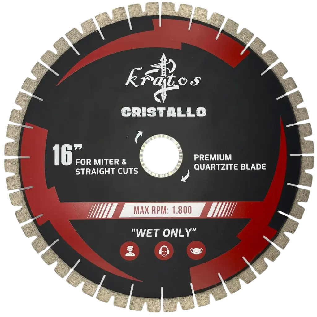 Kratos Cristallo Premium Quartzite Blade (50/60 Grit) - side view