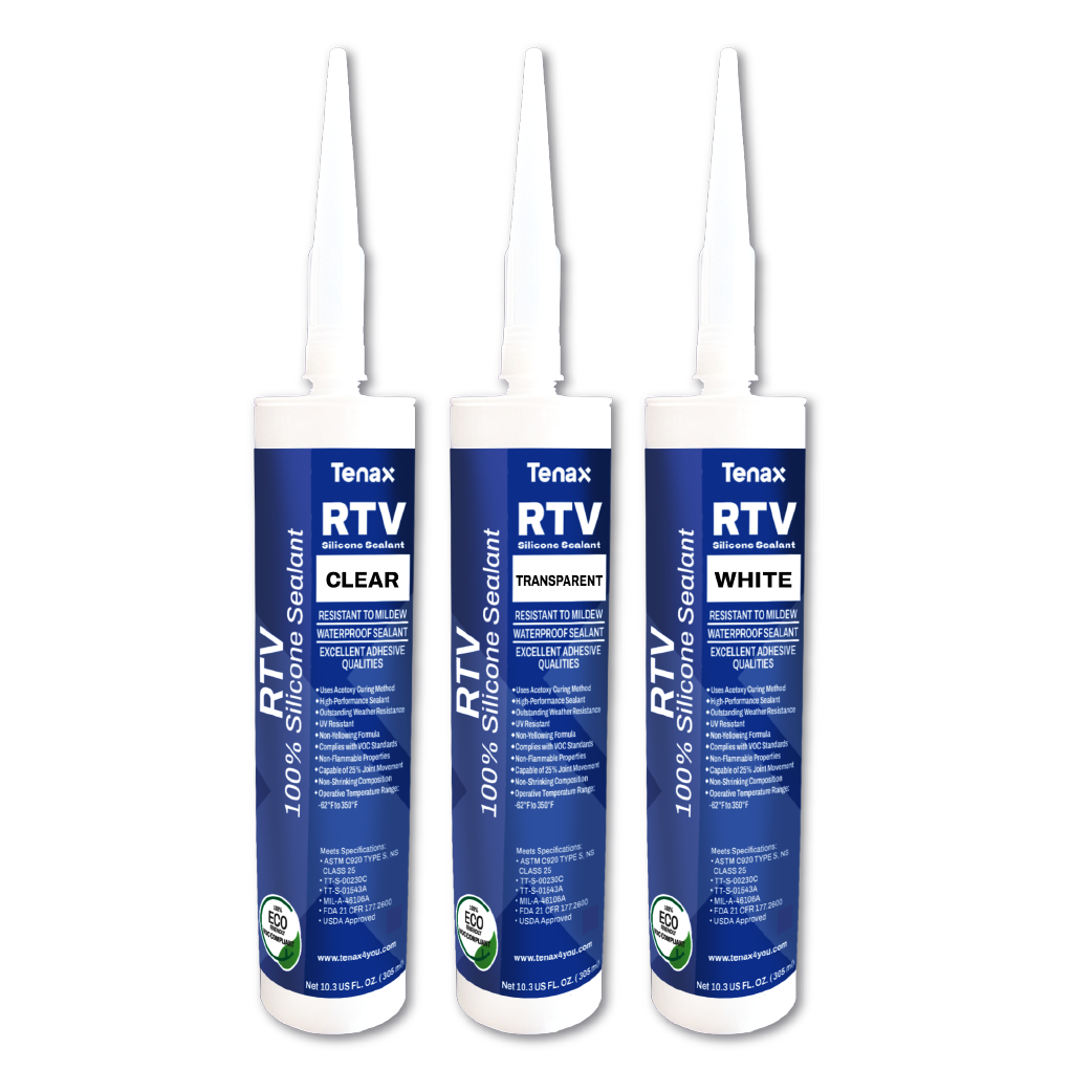 Tenax RTV Silicone Sealant Clear 305 ML for Stone Installation