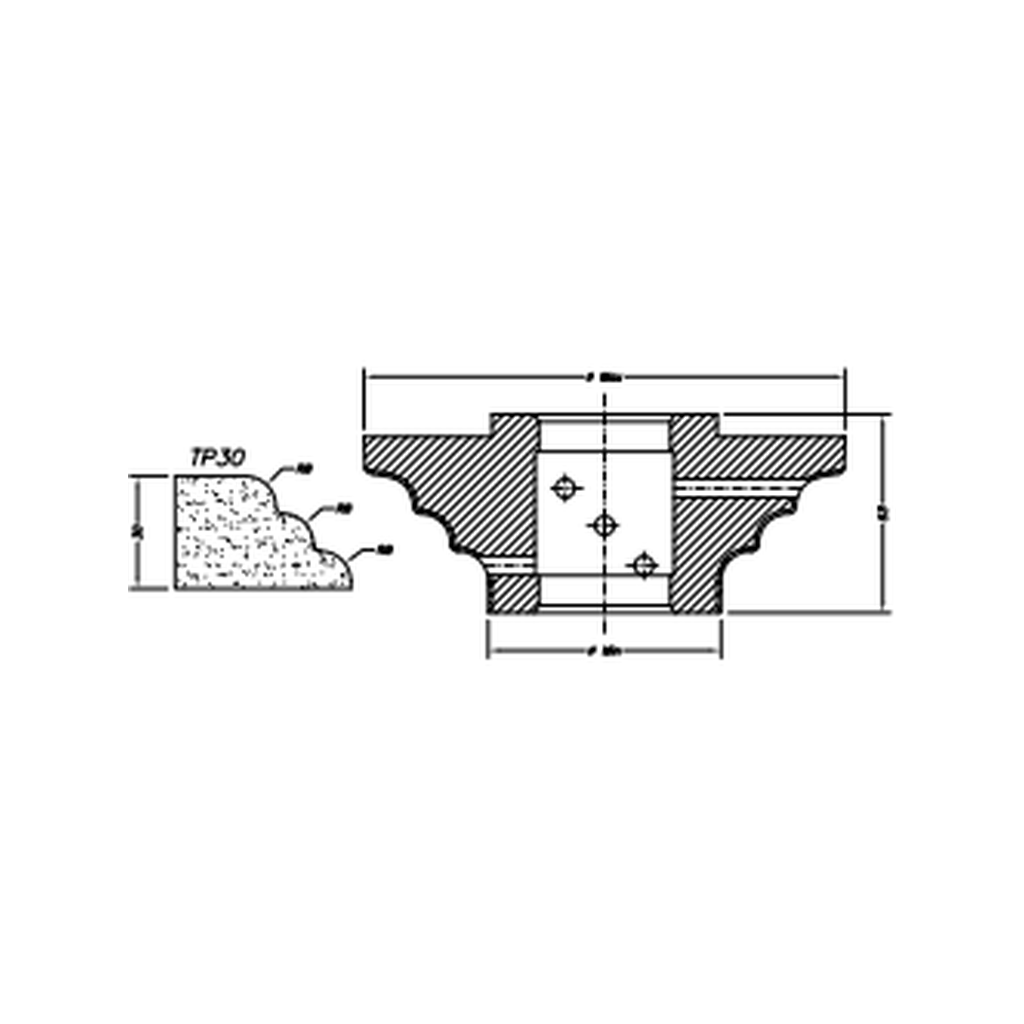 Marmo Elettromeccanica TP30 Triple Pencil Waterfall - 30mm Diamond Profiling Wheel - Line 60 CNC Bore 35mm