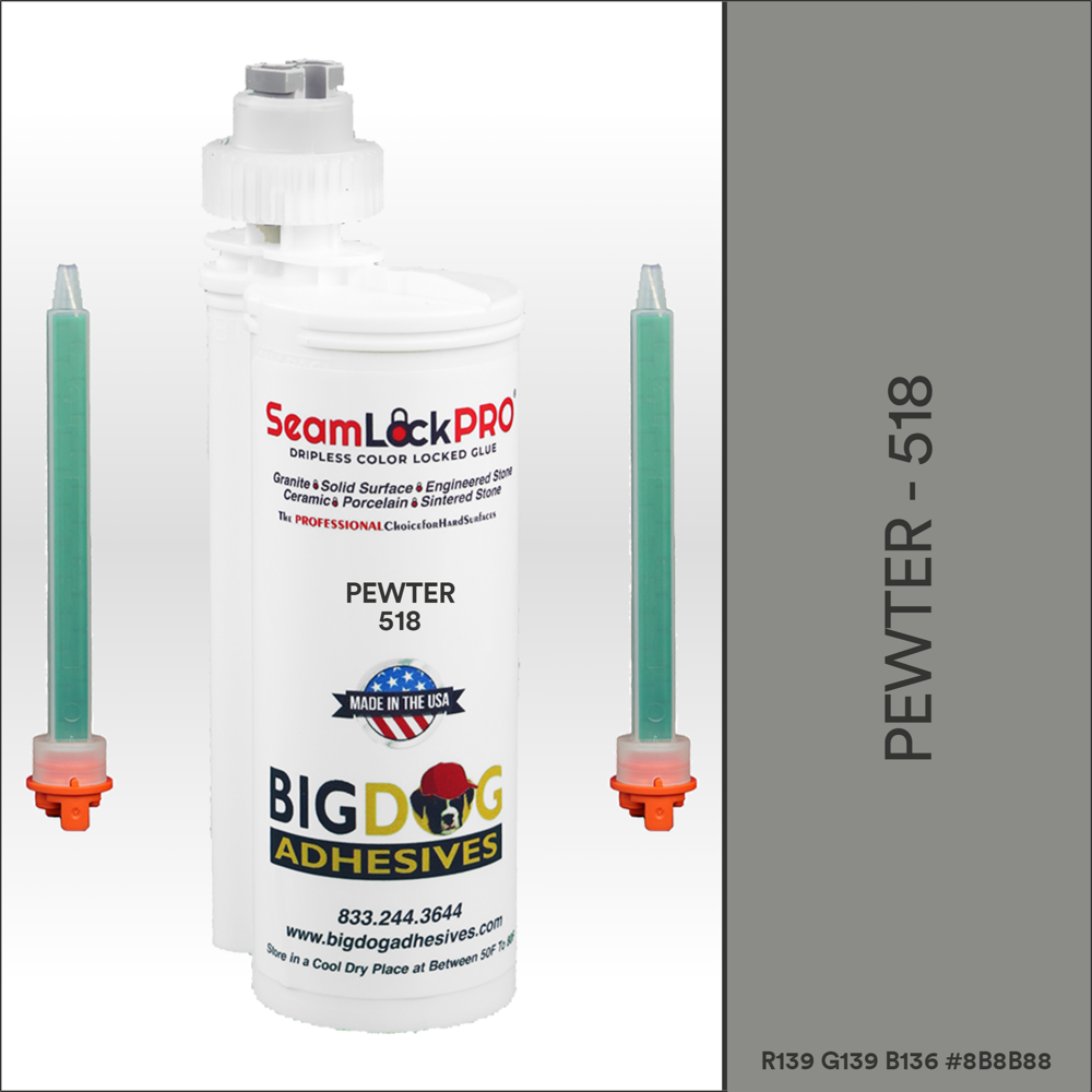 SeamLock PRO Pewter Stone Color Adhesive Cartridge Dripless SL9518