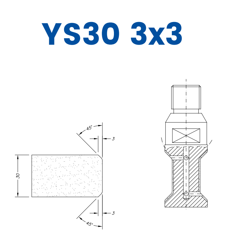 YS30 3x3 (30mm Double Chamfer 3x3)