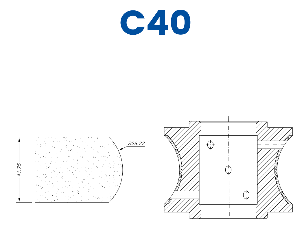 C40 (40mm Pencil/Crescent - Line 60 (Bore 35))