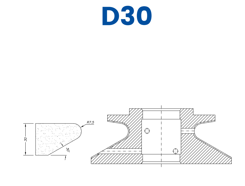 D30 (30mm Shark Nose - Line 60 (Bore 35))