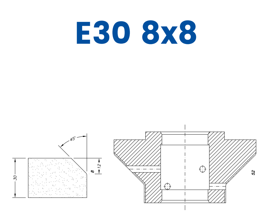 E30 8x8 (30mm 1/4 Bevel - Line 60 (Bore 35))