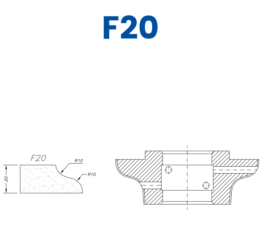 F20 (20mm Ogee - Line 60 (Bore 35))