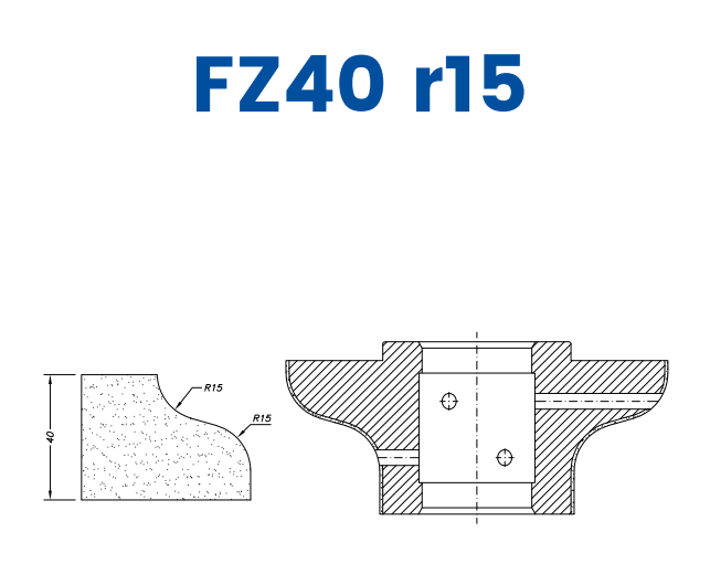 FZ40 r15(40mm Ogee Flat - Line 60 (Bore 35))
