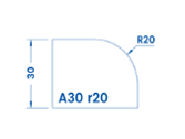 A30 r20(30mm r20 Round Edge - Router Bits)