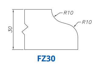FZ30(30mm Ogee Flat - Router Bits)