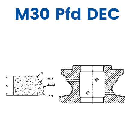 M30 PFD DEC(30mm Closed Stair Tread - Line 60 (Bore 35))