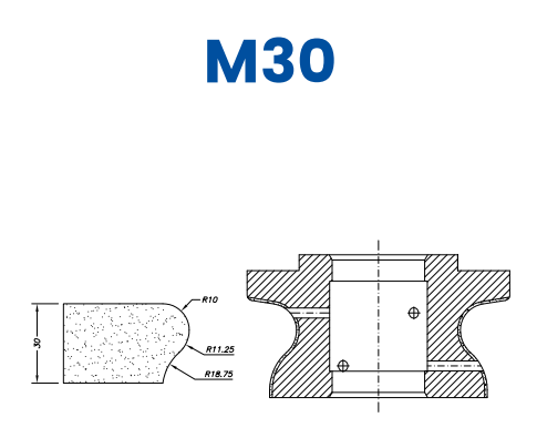 M30(30mm Stair Tread - Line 60 (Bore 35))
