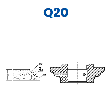 Q20(20mm Cove Ogee - Line 60 (Bore 35))