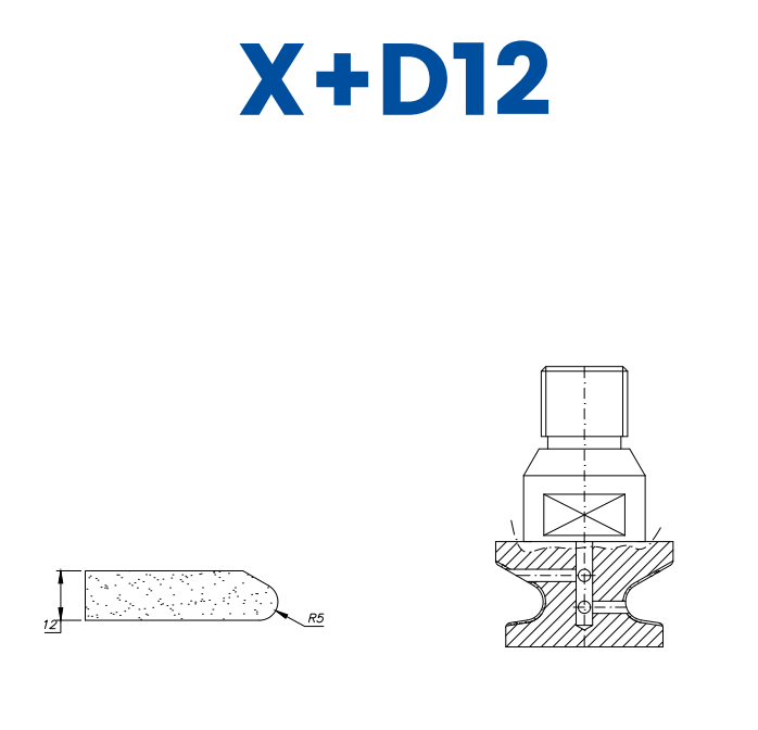 X+D12 (12mm Knoll/Sharknose)