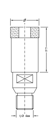 SC02001 ELECTROPLATED Ø20 ½" Gas