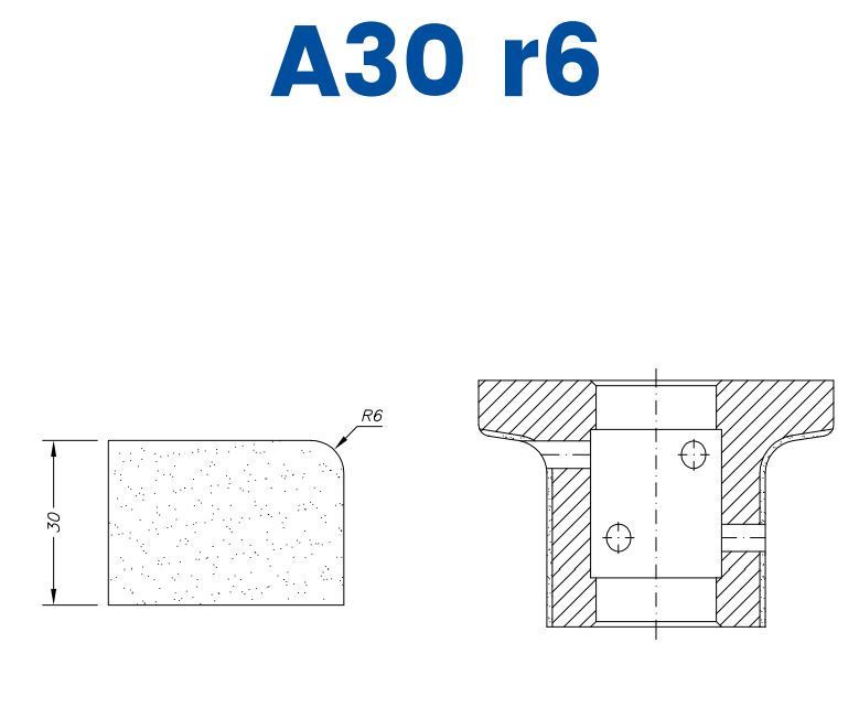 A30 r6(30mm r6 Eased Edge)