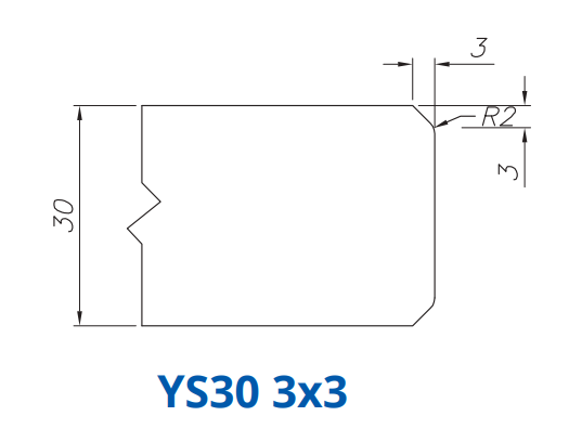 YS30 3X3(30mm Double Chamfer 3x3 - Router Bits)