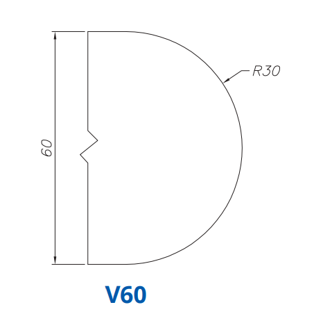 V60(60mm Full Bullnose - Router Bits)