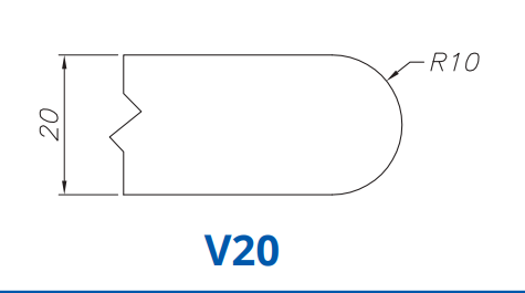 V20(20mm Full Bullnose - Router Bits)