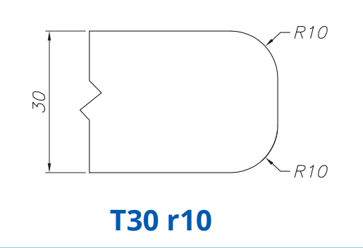 T30 r10(30mm Round Top & Bottom r10 - Router Bits)