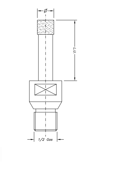 SINTERED FOR BLIND HOLES ½" Gas