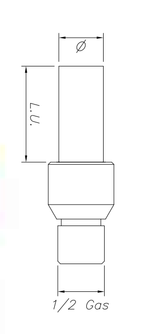 ELECTROPLATED MARBLE , ½" Gas