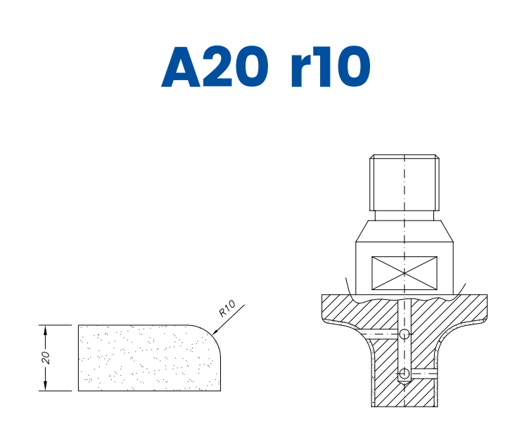 A20 r10 (20mm Half Bullnose)